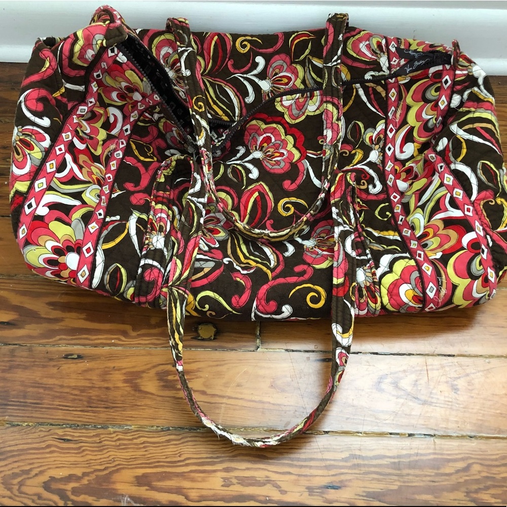 Large Vera Bradley Duffel in Puccini Brown